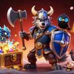 Experience thrills with man88 in an exciting 3D casino fantasy featuring Viking warrior and treasures.