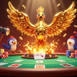 Experience thrilling poker action with ku88 in this vibrant 3D casino scene.