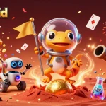 Experience the thrill of winning at qqholic-id with vibrant game visuals and festive elements.