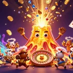 Experience thrilling gaming action at DV88 with a vibrant 3D casino scene packed with treasures.