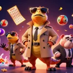 Engage with jokacasino VIP experience through this colorful, dynamic casino illustration featuring playful raptors.