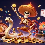 Experience excitement with agen-judi-bola as vibrant cartoon characters celebrate winnings in this captivating scene.