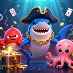 Experience thrilling gameplay with gmnc featuring a pirate shark and vibrant underwater elements.
