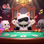 Experience the excitement of HOKI368 with a vibrant 3D casino scene full of action and classic gaming elements.