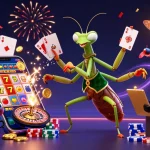 Experience thrilling gameplay with VIP66, featuring a vibrant scene of a card sharp and pit boss amidst slot reels