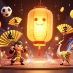 Experience the vibrant energy of GG88 with a golden lantern spirit in a bustling casino atmosphere.