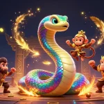 Engage with SC88 gameplay through a vibrant 3D illustration featuring a rainbow serpent and monkey king.