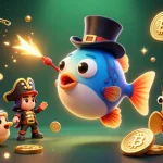 Engage with GMNC's safe platform as the anglerfish attracts golden coins in a vibrant world.