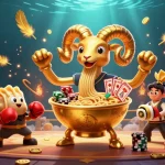Join qs88 gaming with a vibrant 3D scene showcasing a giant ramen bowl dealer, chips, and casino excitement.